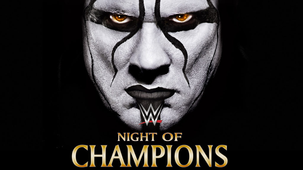 sting wwe night of champions 2015 ppv poster vs seth rollins wwe world heavyweight championship sting retires retirement injured injury