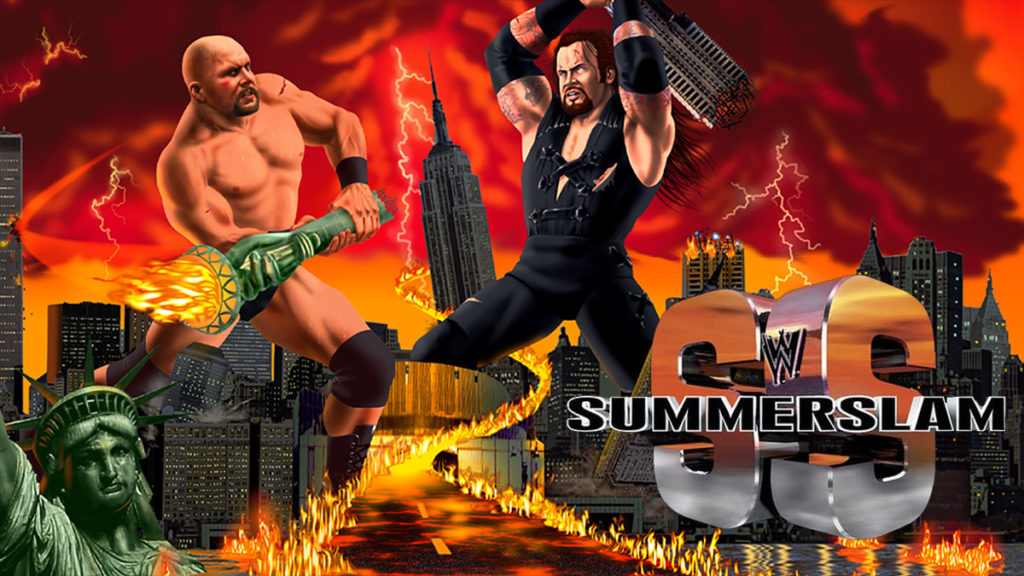 wwf wwe summerslam 1998 ppv poster stone cold steve austin the undertaker msg madison square garden