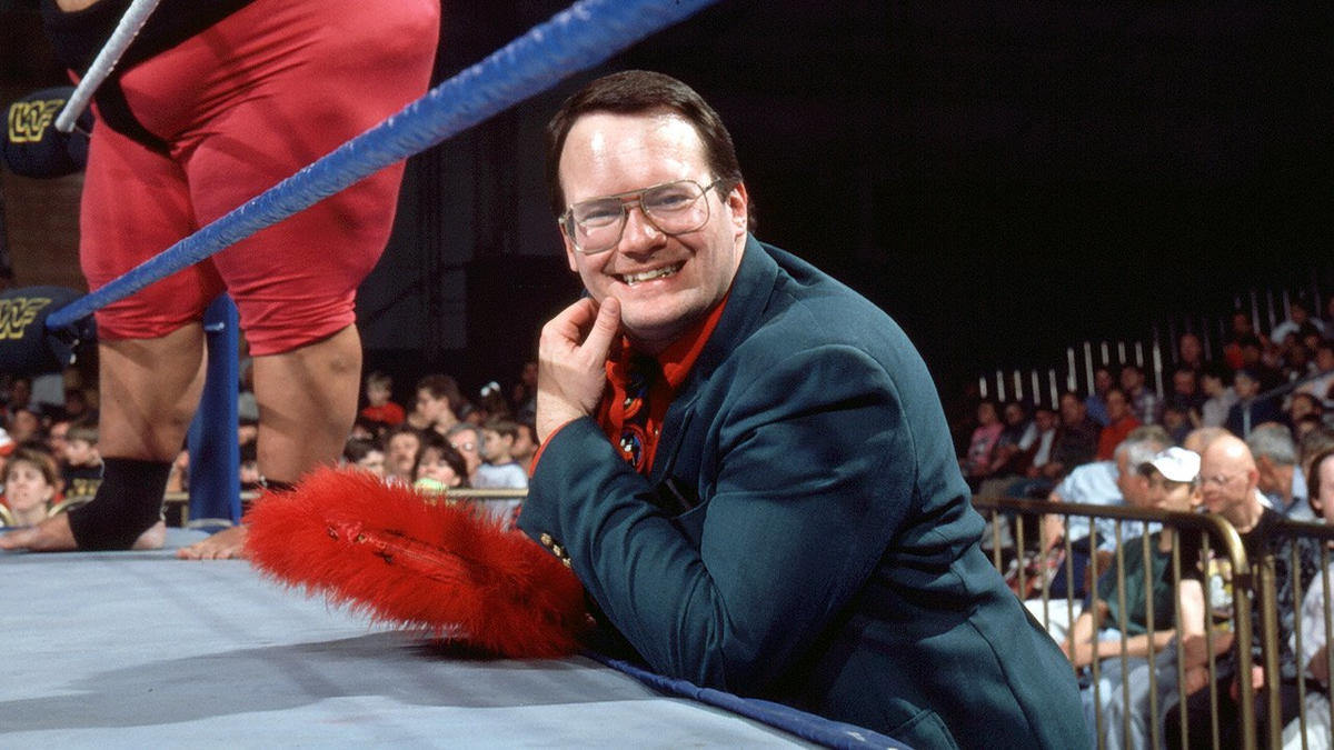 Jim Cornette standing at ringside