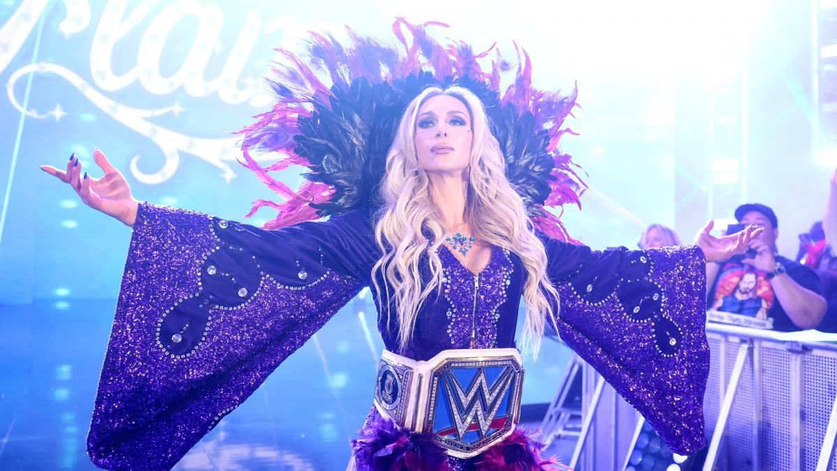 Charlotte Flair making entrance