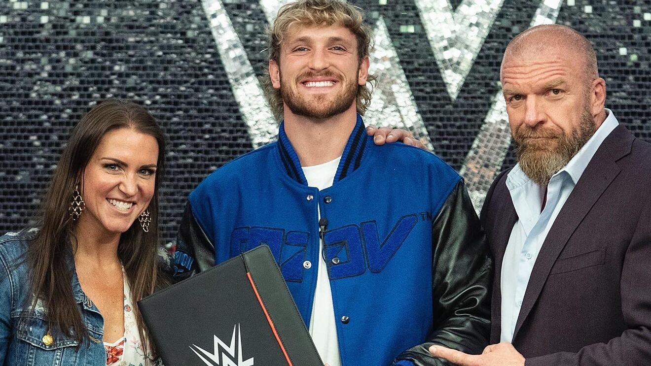 Logan Paul Triple H Stephanie McMahon