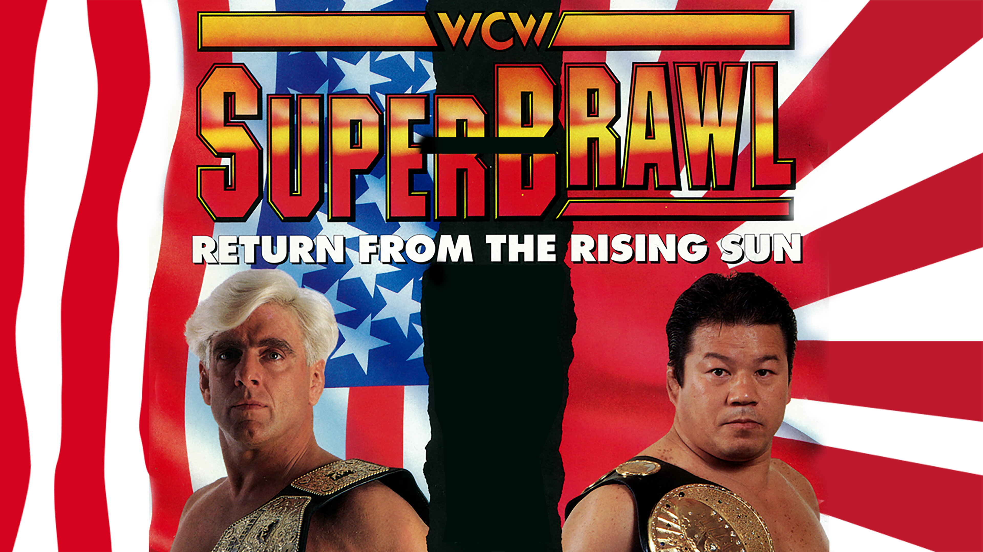 WCW SuperBrawl I poster featuring Ric Flair and Tatsumi Fujinami