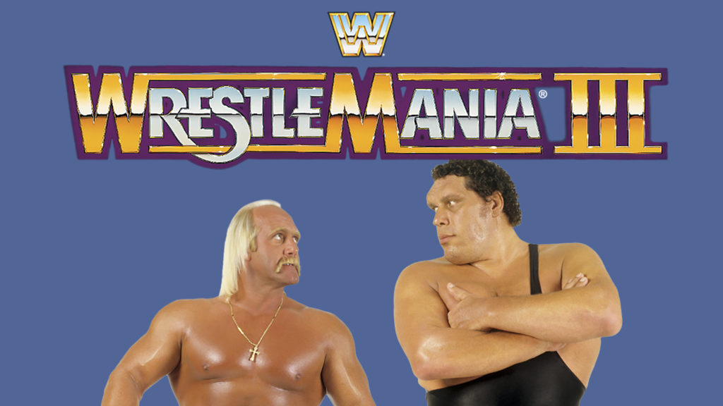 hulk hogan vs andre the giant wwf championship wwe WrestleMania 3 WM III poster