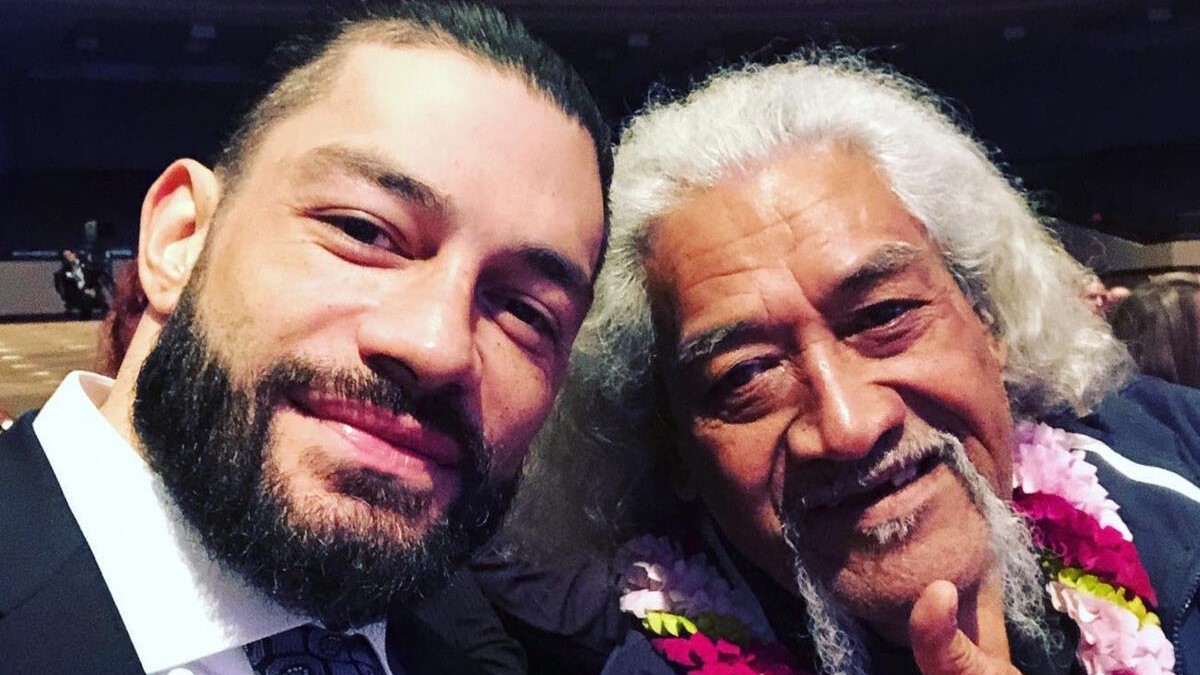 Roman Reigns with Sika at WWE Hall of Fame