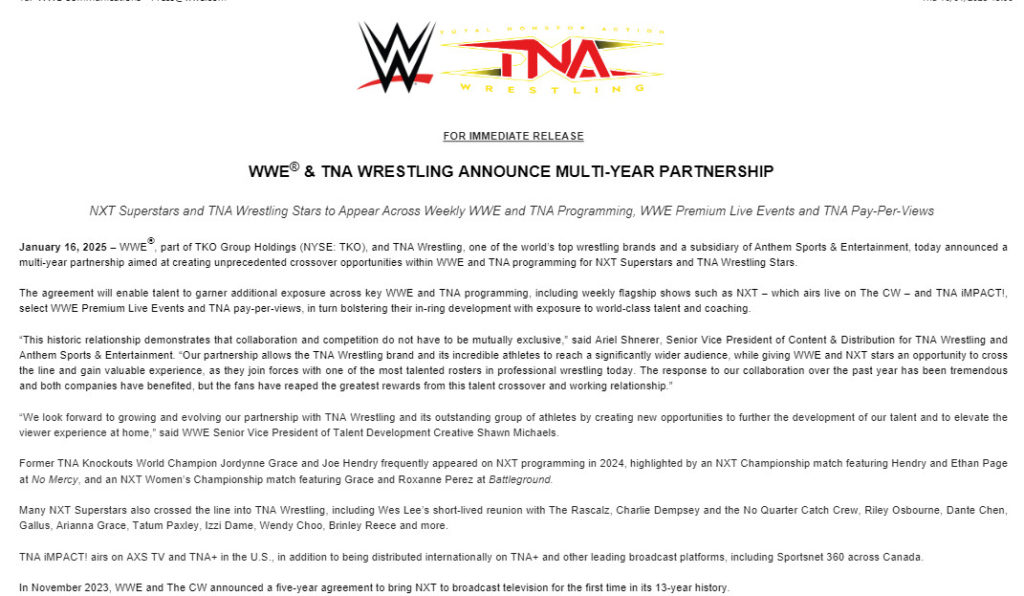 WWE and TNA sitting in a tree… - Scott's Blog of Doom!