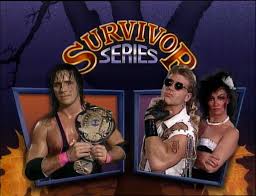 Bret Hart vs Shawn Michaels WWF Survivor Series 1992 WWE Championship Sensational Sherri Match Graphics