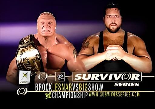brock lesnar vs big show survivor series 2002 wwe championship match card graphics