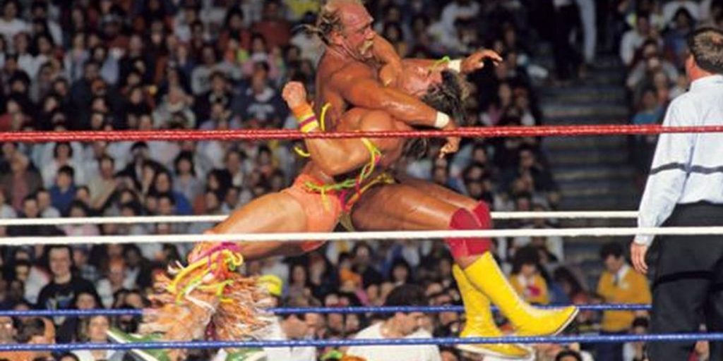 hulk hogan vs ultimate warrior wwf wrestlemania 6 wwe wm vi ultimate challenge