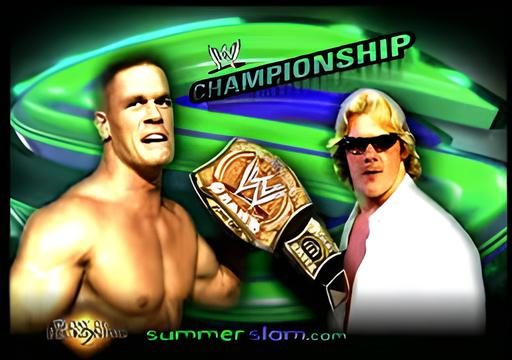 john cena vs chris jericho summerslam 2005 wwe championship match card graphics