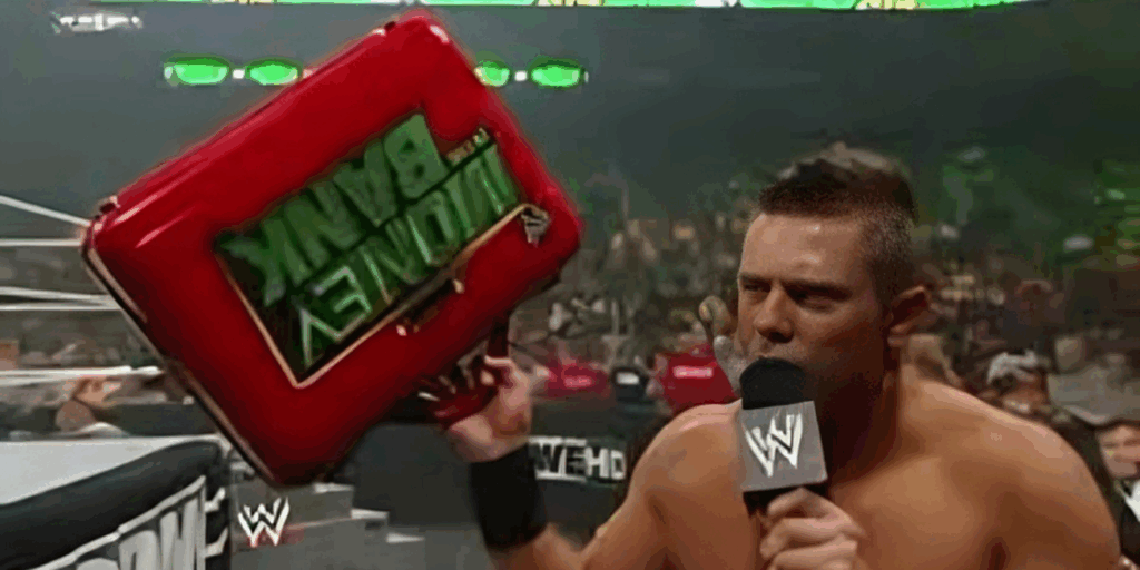 the miz holding the mitb money in the bank briefcase contract cutting a promo wwe 2010