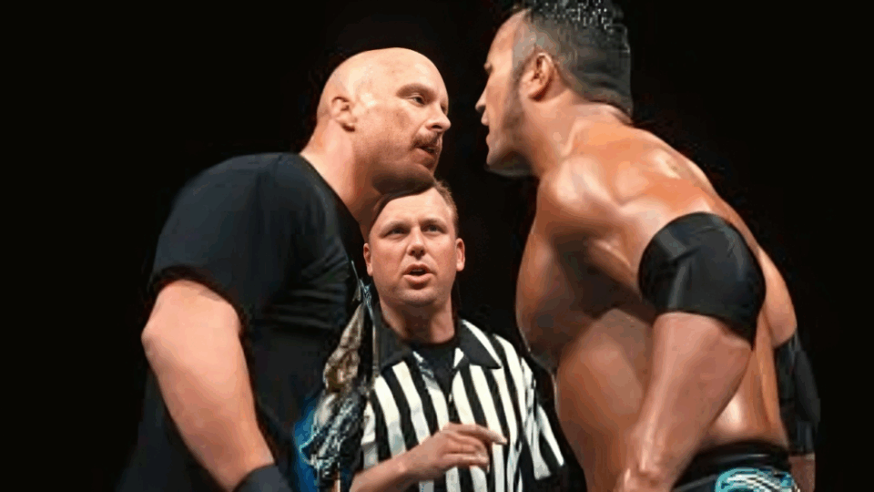 the rock vs stone cold steve austin wwf wrestlemania 15 wm xv