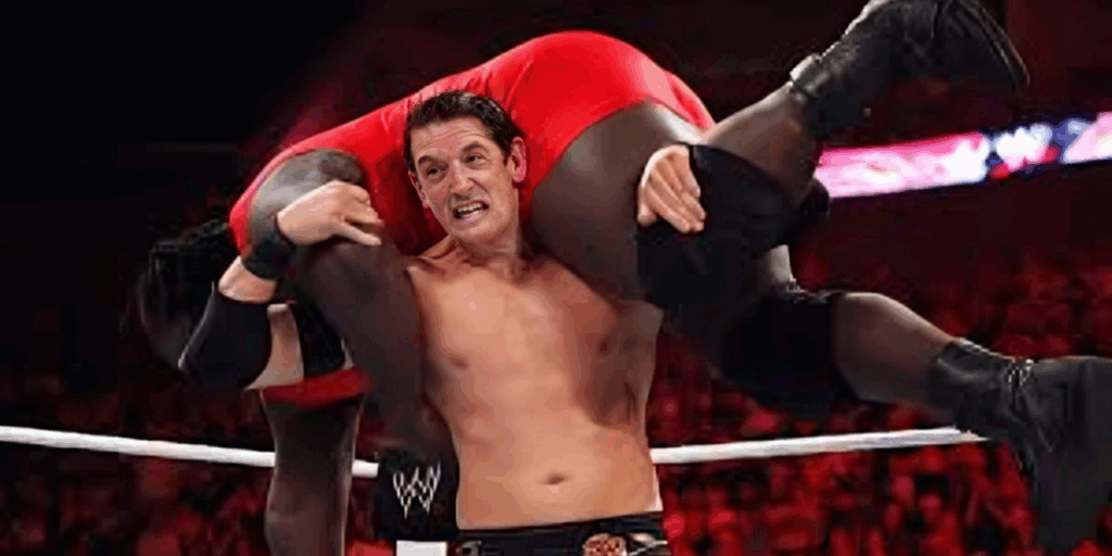 wade barrett delivers the wasteland to mark henry on wwe raw in 2010 during wade's run as the leader of the nexus