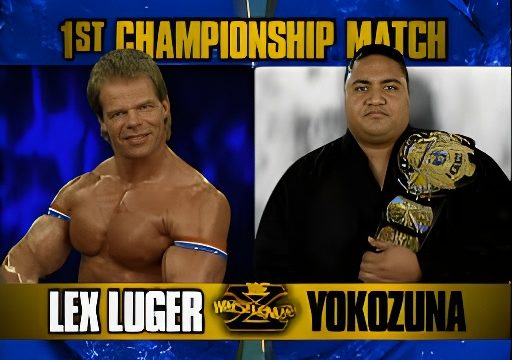 yokozuna vs lex luger wwf wrestlemania 10 wwe championship match card graphics