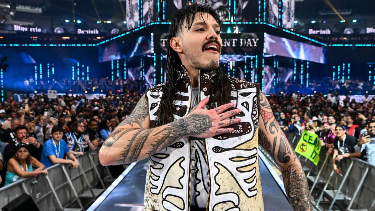 Dominik Mysterio walking to the ring