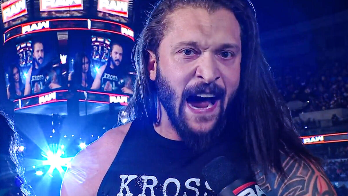 Karrion Kross cutting a promo on WWE Raw