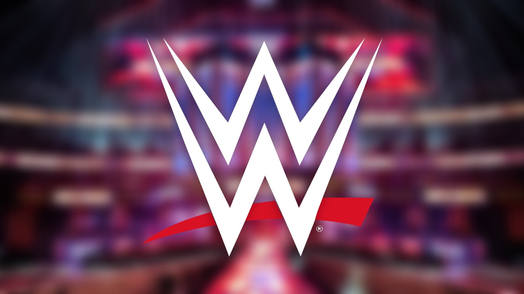 WWE logo over blurred background