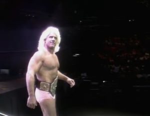 Starrcade 1989 Flair making an entrance